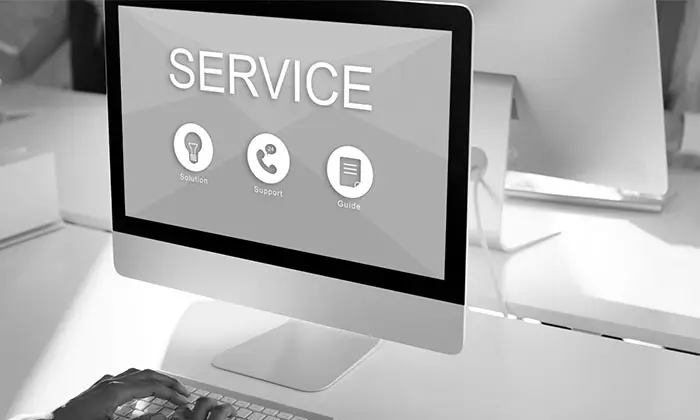 Close-up of a Ghanaian business website showing essential features