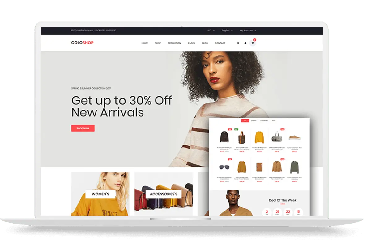 Custom e-commerce website design for online stores and businesses in Ghana