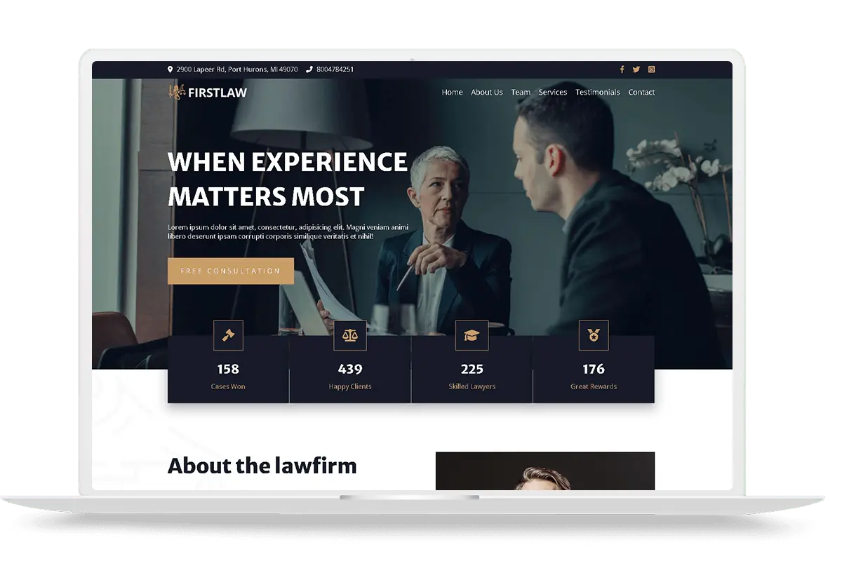Professional legal firm website design for law offices and attorneys in Ghana