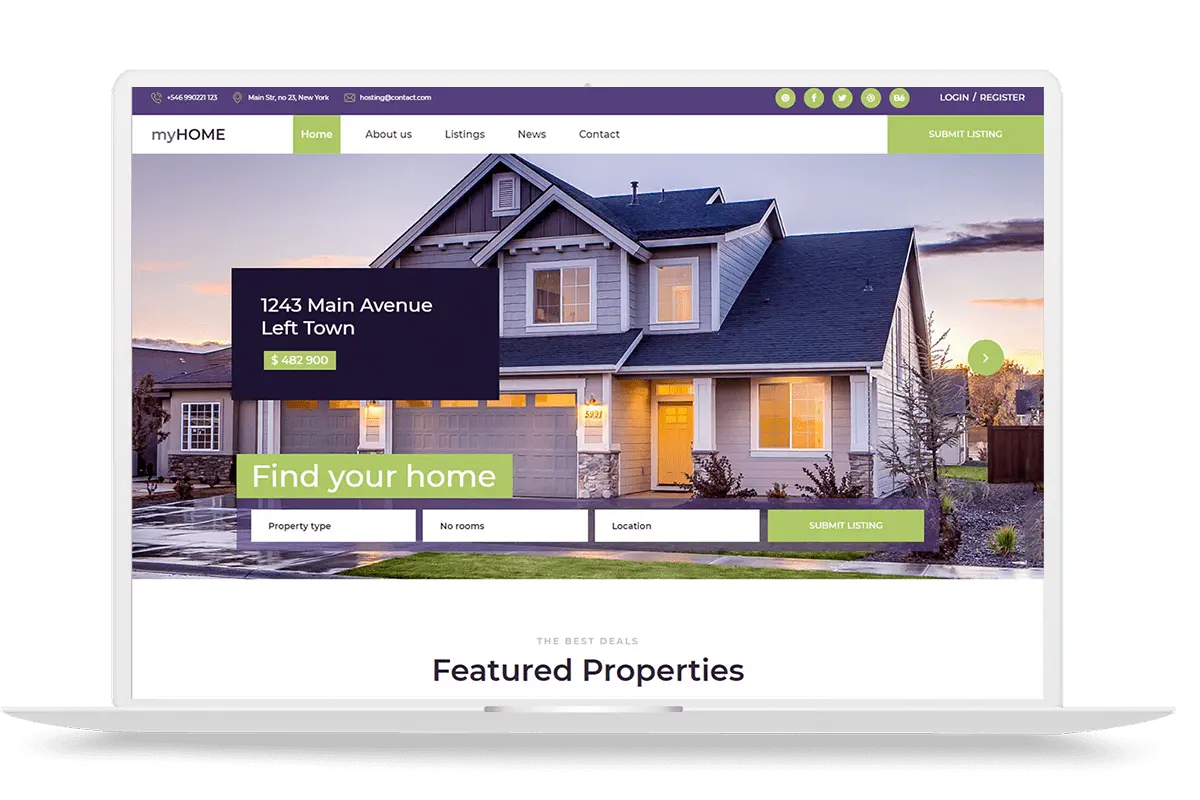 Real estate website design for property listings, agents, and agencies in Ghana